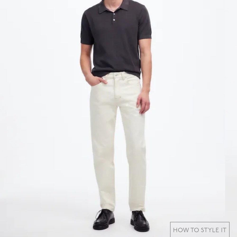 NWT Madewell Men's Relaxed Taper Jean-Vintage Canvas Nu097 30x 30